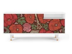 Sale Mueble de TV - 125х56х41 cm - T7 - Poppy Garden, Branco Bege