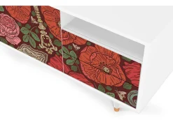 Sale Mueble de TV - 125х56х41 cm - T7 - Poppy Garden, Branco Bege