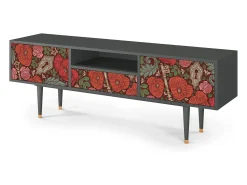 Móvel De Tv* Mueble de TV - 170х59х41 cm - T6 - Poppy Garden, Antracite Cinza antracite
