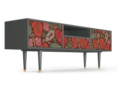 Móvel De Tv* Mueble de TV - 170х59х41 cm - T6 - Poppy Garden, Antracite Cinza antracite