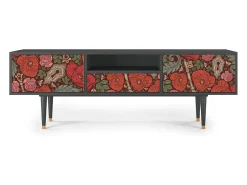 Móvel De Tv* Mueble de TV - 170х59х41 cm - T6 - Poppy Garden, Antracite Cinza antracite