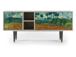 Móvel De Tv* Mueble de TV - 150х69х41 cm - T5 - Poppy field by van Gogh, Areia Bege
