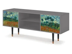 Móvel De Tv* Mueble de TV - 170х69х48 cm - T2 - Poppy field by van Gogh, Cinza Cinzento