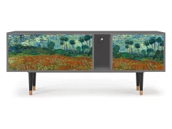 Mueble de TV - 170х69х48 cm - T1 - Poppy field by van Gogh, Cinza^ Móvel De Tv