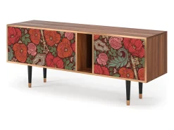 Móvel De Tv* Mueble de TV - 170х69х48 cm - T1 - Poppy Garden, Nogueira Castanho