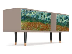 Móvel De Tv| Mueble de TV - 170х69х48 cm - T1 - Poppy field by van Gogh, Latte Bege