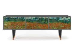 Best Mueble de TV - 170х59х48 cm - T4 - Poppy field by van Gogh, Antracite Cinza antracite