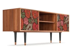 New Mueble de TV - 170х69х48 cm - T2 - Poppy Garden, Nogueira Castanho