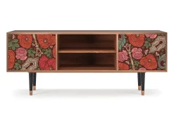 New Mueble de TV - 170х69х48 cm - T2 - Poppy Garden, Nogueira Castanho