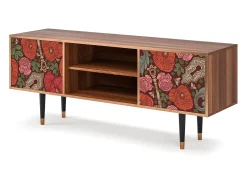 New Mueble de TV - 170х69х48 cm - T2 - Poppy Garden, Nogueira Castanho