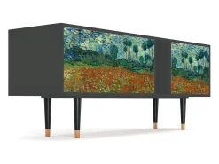 Mueble de TV - 170х69х48 cm - T1 - Poppy field by van Gogh, Antracite^ Móvel De Tv