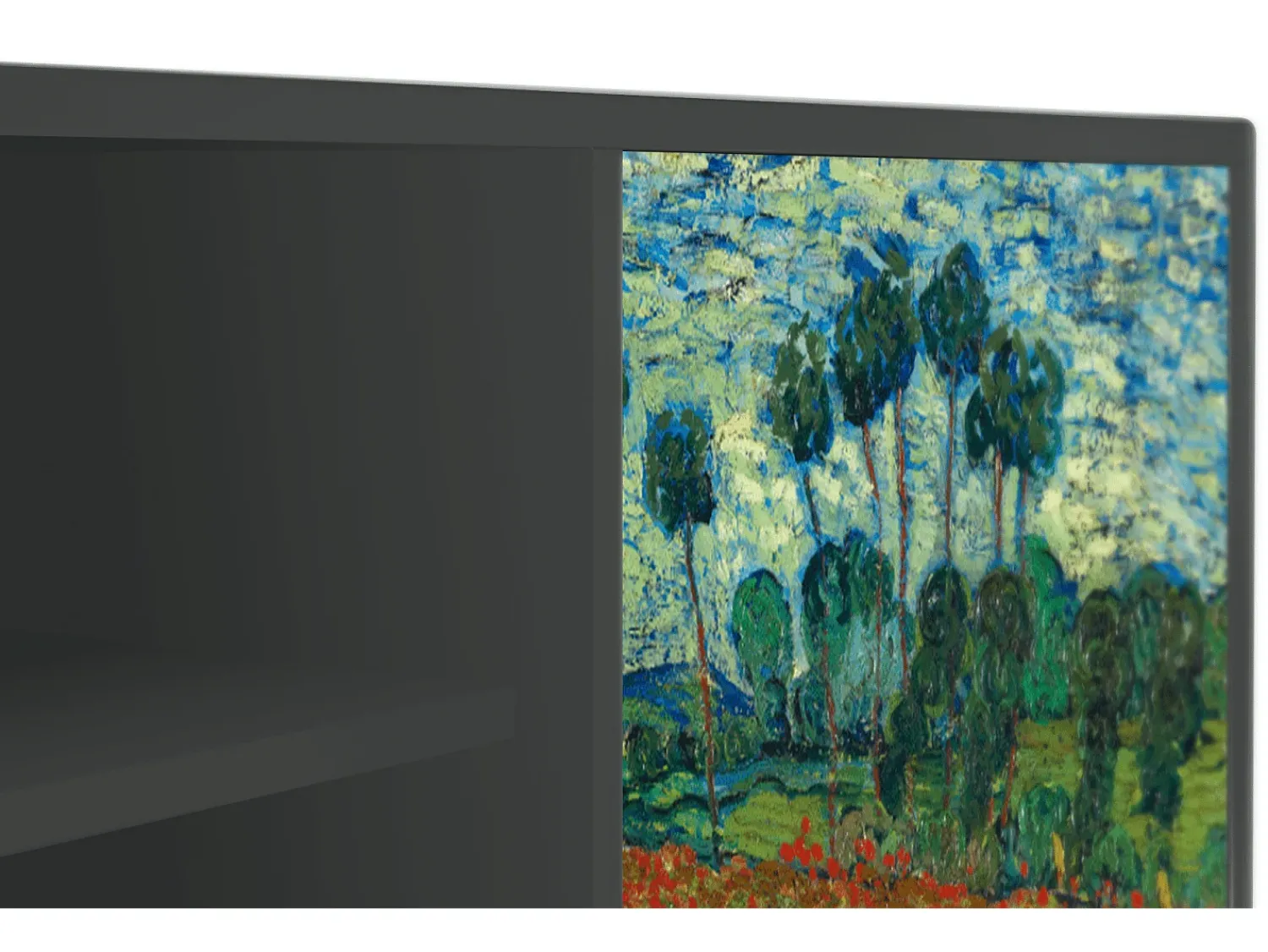 Clearance Mueble de TV - 170х69х48 cm - T2 - Poppy field by van Gogh, Antracite Cinza antracite