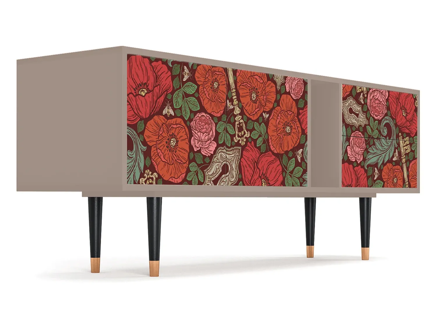 Mueble de TV - 170х69х48 cm - T1 - Poppy Garden, Latte^ Móvel De Tv