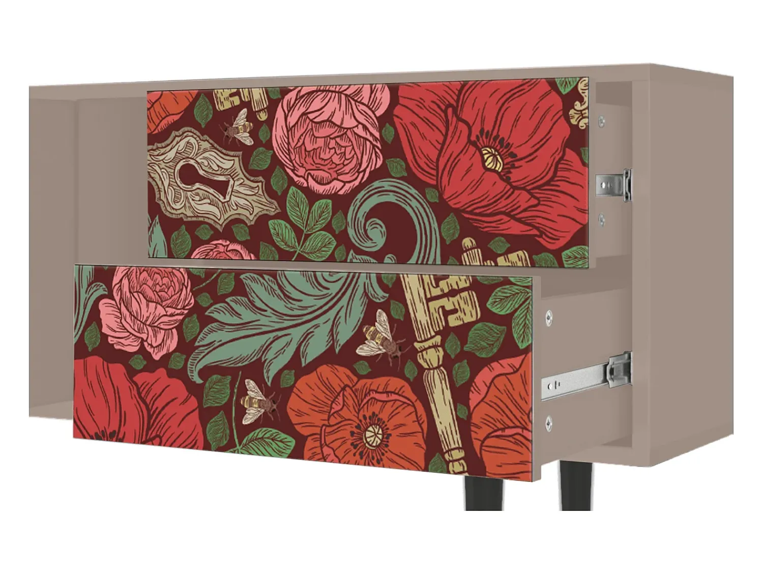 Mueble de TV - 170х69х48 cm - T1 - Poppy Garden, Latte^ Móvel De Tv