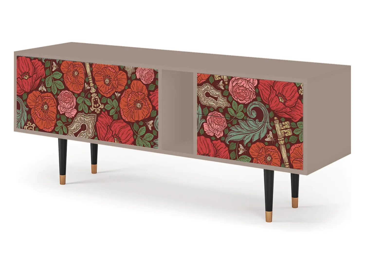 Mueble de TV - 170х69х48 cm - T1 - Poppy Garden, Latte^ Móvel De Tv