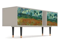 Móvel De Tv| Mueble de TV - 170х69х48 cm - T1 - Poppy field by van Gogh, Areia Bege