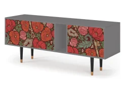 Mueble de TV - 170х69х48 cm - T1 - Poppy Garden, Cinza^ Móvel De Tv