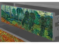 Móvel De Tv* Mueble de TV - 170х59х48 cm - T4 - Poppy field by van Gogh, Cinza Cinzento