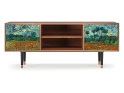 Mueble de TV - 170х69х48 cm - T2 - Poppy field by van Gogh, Nogueira^ Móvel De Tv