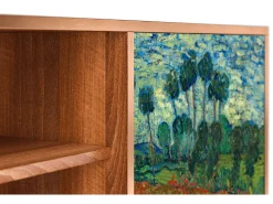 Mueble de TV - 170х69х48 cm - T2 - Poppy field by van Gogh, Nogueira^ Móvel De Tv
