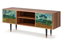 Mueble de TV - 170х69х48 cm - T2 - Poppy field by van Gogh, Nogueira^ Móvel De Tv