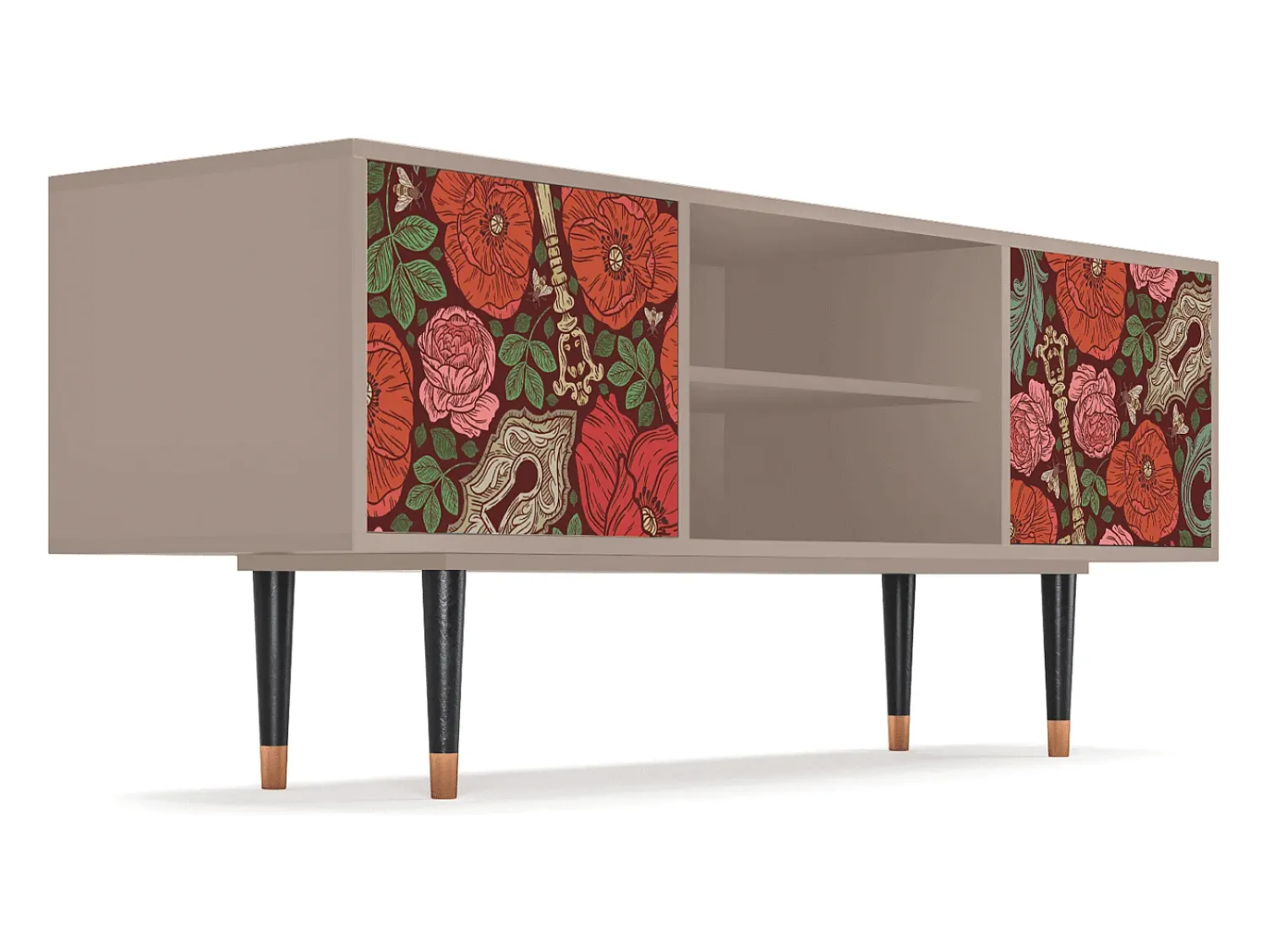 Móvel De Tv| Mueble de TV - 170х69х48 cm - T2 - Poppy Garden, Latte Bege
