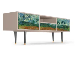 Móvel De Tv| Mueble de TV - 170х59х41 cm - T6 - Poppy field by van Gogh, Latte Bege