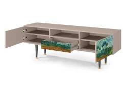 Móvel De Tv| Mueble de TV - 170х59х41 cm - T6 - Poppy field by van Gogh, Latte Bege