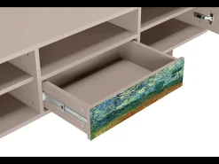 Móvel De Tv| Mueble de TV - 170х59х41 cm - T6 - Poppy field by van Gogh, Latte Bege