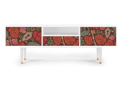 Mueble de TV - 170х59х41 cm - T6 - Poppy Garden, Branco^ Móvel De Tv