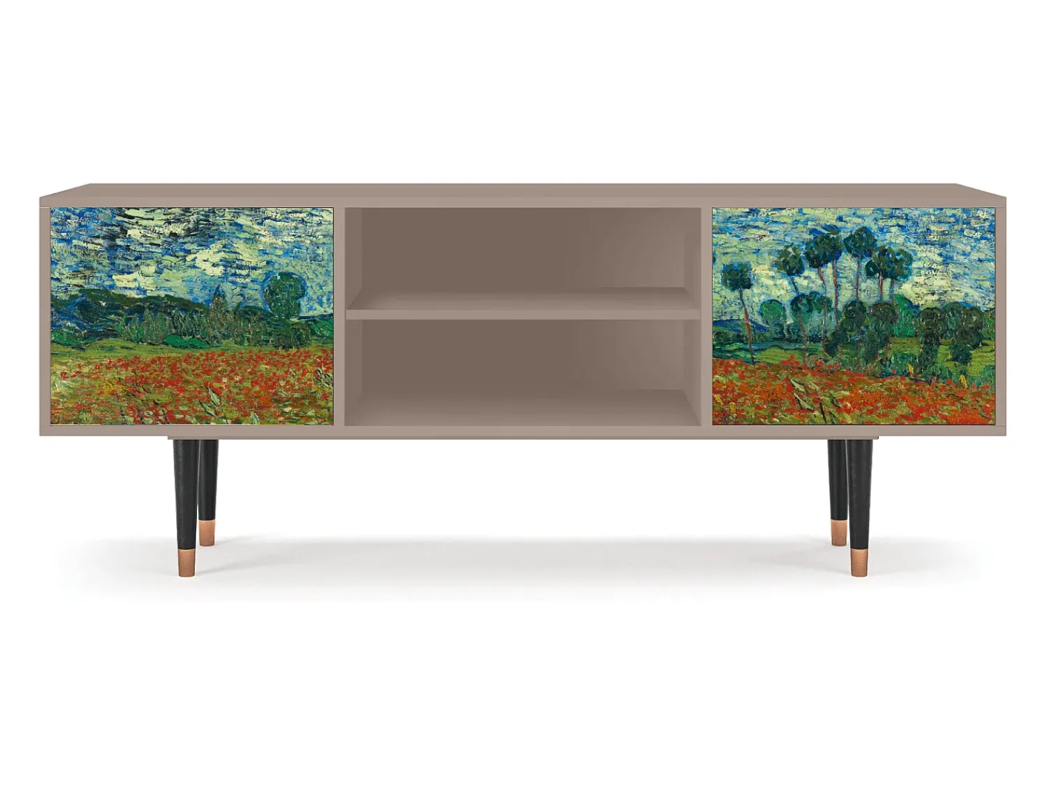Móvel De Tv| Mueble de TV - 170х69х48 cm - T2 - Poppy field by van Gogh, Latte Bege