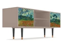 Móvel De Tv| Mueble de TV - 170х69х48 cm - T2 - Poppy field by van Gogh, Latte Bege