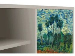Móvel De Tv* Mueble de TV - 170х69х48 cm - T2 - Poppy field by van Gogh, Areia Bege