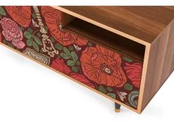 Móvel De Tv* Mueble de TV - 125х56х41 cm - T7 - Poppy Garden, Nogueira Castanho