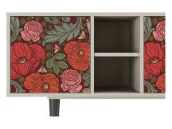Móvel De Tv| Mueble de TV - 150х69х41 cm - T5 - Poppy Garden, Areia Bege