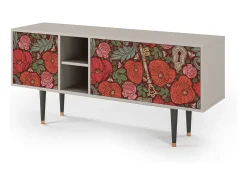 Móvel De Tv| Mueble de TV - 150х69х41 cm - T5 - Poppy Garden, Areia Bege
