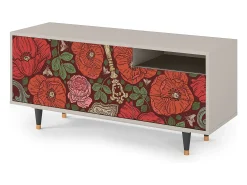 Best Mueble de TV - 125х56х41 cm - T7 - Poppy Garden, Areia Bege