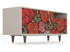 Best Mueble de TV - 125х56х41 cm - T7 - Poppy Garden, Areia Bege