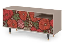 Móvel De Tv| Mueble de TV - 125х56х41 cm - T7 - Poppy Garden, Latte Bege