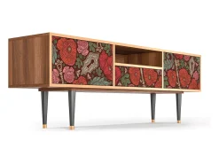 Móvel De Tv| Mueble de TV - 170х59х41 cm - T6 - Poppy Garden, Nogueira Castanho