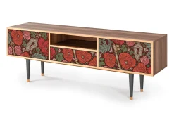 Móvel De Tv| Mueble de TV - 170х59х41 cm - T6 - Poppy Garden, Nogueira Castanho