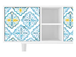 Outlet Mueble de TV - 150х69х41 cm - T5 - Portugese tiles, Branco Bege