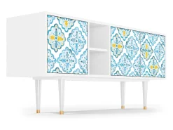 Outlet Mueble de TV - 150х69х41 cm - T5 - Portugese tiles, Branco Bege
