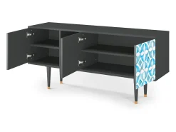 Móvel De Tv| Mueble de TV - 150х69х41 cm - T5 - Porto Mood, Antracite Cinza antracite