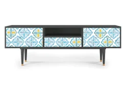 Mueble de TV - 170х59х41 cm - T6 - Portugese tiles, Antracite^ Móvel De Tv