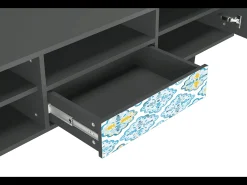 Mueble de TV - 170х59х41 cm - T6 - Portugese tiles, Antracite^ Móvel De Tv