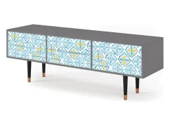 Mueble de TV - 170х59х48 cm - T4 - Portugese tiles, Cinza^ Móvel De Tv