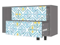 Clearance Mueble de TV - 170х69х48 cm - T1 - Portugese tiles, Cinza Cinzento