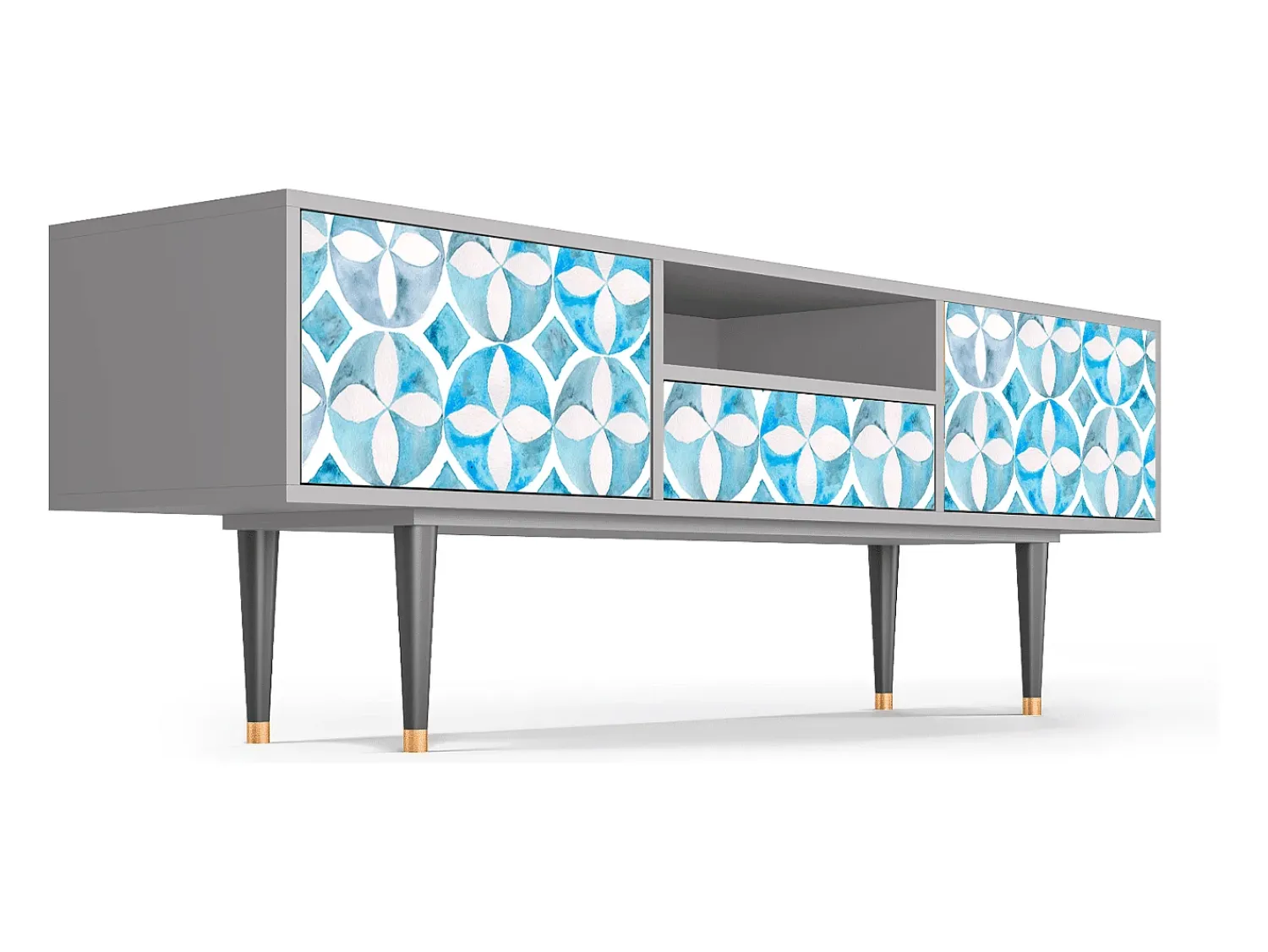 Clearance Mueble de TV - 170х59х41 cm - T6 - Porto Mood, Cinza Cinzento