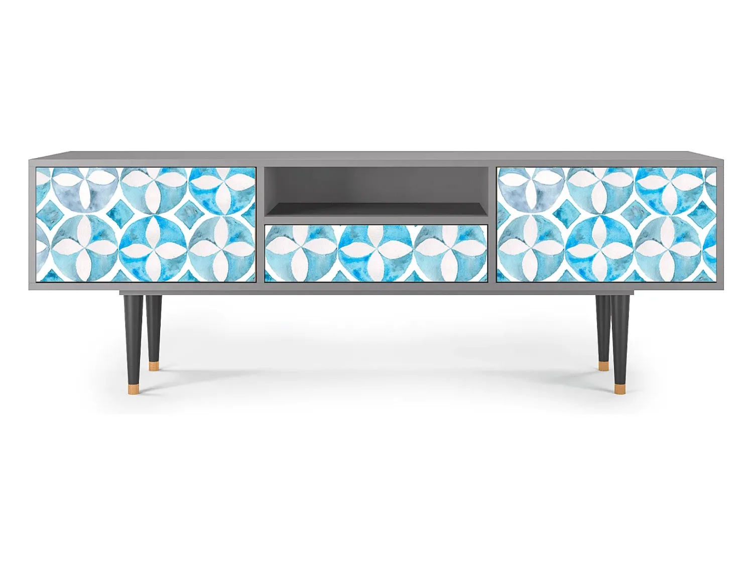 Clearance Mueble de TV - 170х59х41 cm - T6 - Porto Mood, Cinza Cinzento